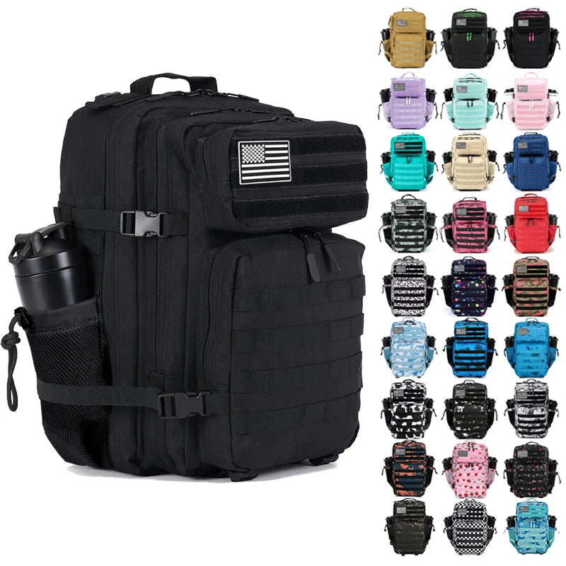 25L 35L 45L Tactical Backpack Men Women Outdoor Sports Travel Gym Hiking Bag Molle Military Camping Hunting Survival Rucksack