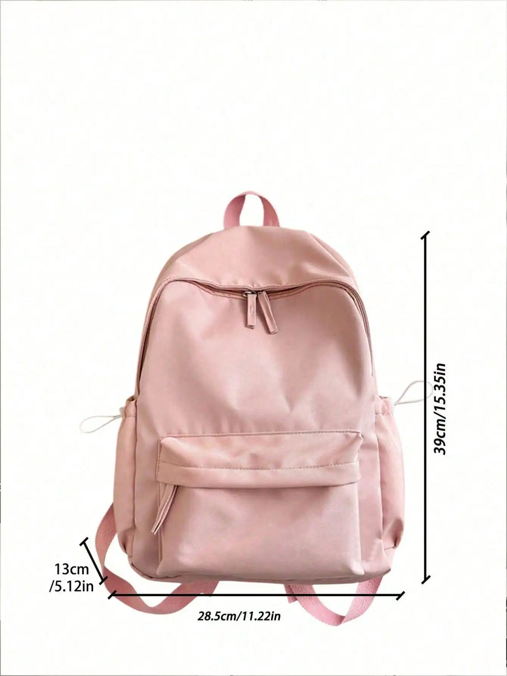 Fashion Casual Solid Color Student Backpack Foldable Multi Compartment Large Capacity Backpack Suitable for Daily Campus Life